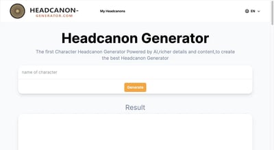 Headcanon Generator preview